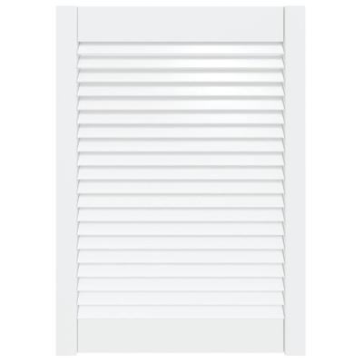 Kastdeur met lamellen 69x49,4 cm massief grenenhout wit