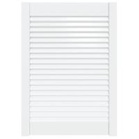Kastdeur met lamellen 69x49,4 cm massief grenenhout wit - thumbnail