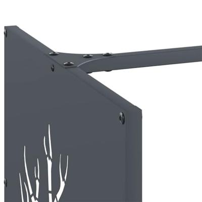 Brandhoutrek 40x40x40 cm koudgewalst staal antracietkleurig Brandhoutrek 40x40x40 cm koudgewalst staal antracietkleurig