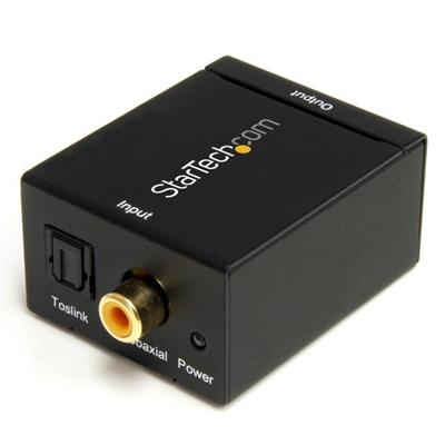 .com SPDIF digitale coaxiale of Toslink optisch-naar-stereo RCA audioconverter - Coaxiale/optische digitale audioconverter - zwart