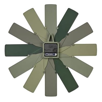 TFA Dostmann 60.3020.04 Wandklok Kwarts 400 mm x 37 mm x 400 mm Groen, Olijf, Bosgroen Slepend uurwerk (geluidsloos)