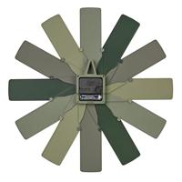 TFA Dostmann 60.3020.04 Wandklok Kwarts 400 mm x 37 mm x 400 mm Groen, Olijf, Bosgroen Slepend uurwerk (geluidsloos) - thumbnail