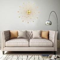 VidaXL Wandklok 70 cm metaal goudkleurig - thumbnail