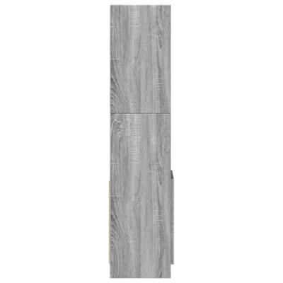 Hoge kast 92x33x140 cm bewerkt hout grijs sonoma eikenkleurig