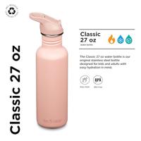Klean Kanteen Drinkfles - classic - sportdop met flip - peach parfait - 800 ml - thumbnail