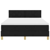 Boxspringbed met matras met matras Zwart 140 x 200 cm Stof - thumbnail