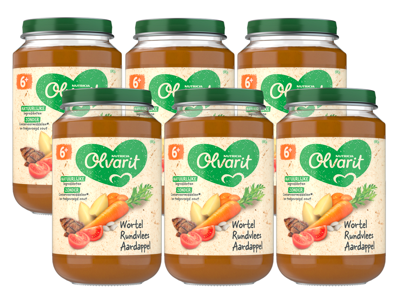 Olvarit Olvarit Wortel Rundvlees Aardappels 6m04 (200g)