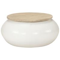 Salontafel 51x51x27 cm massief mangohout - thumbnail