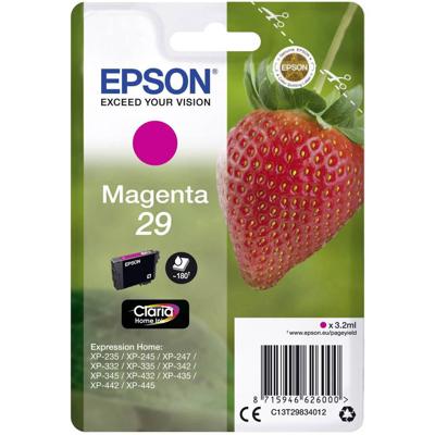 Epson inktcartridge 29, 180 pagina's, OEM C13T29834012, magenta