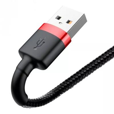 USB Lightning kabel Baseus Cafule 1.5A 2m (zwart en rood)