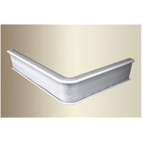 Küberit - Inschuif trapprofiel 846 hoek 90gr tot 3mm PVC zilver - 30 cm - thumbnail