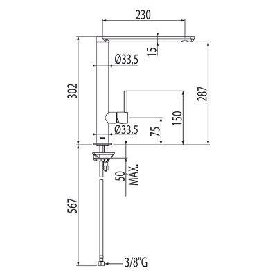 Keukenkraan Tres Max | Opbouw | 360° Draaibaar | Mengkraan | 1-hendel | Rond | Chroom