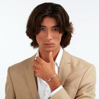 Maserati Roestvrij staal 21,5 cm Zilverkleurig Heren armband - thumbnail