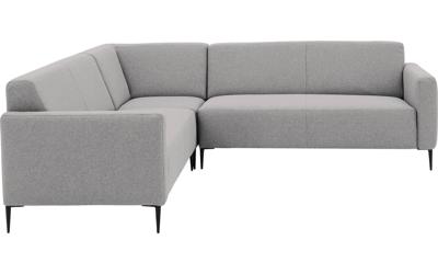 Goossens Bank Key West lichtgrijs, stof, 2,5-zits, modern design