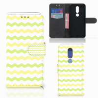 Nokia 7.1 Telefoon Hoesje Waves Yellow - thumbnail