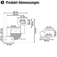 Cornat wc-bril bevestigingset tarox/roda - tec365070 - thumbnail