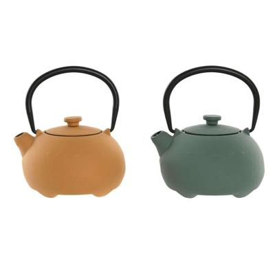 Theepot Home ESPRIT Geel Groen Roestvrij staal Ijzer 350 ml (2 Stuks)