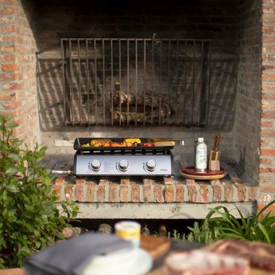 Gasplancha 3 branders 61 x 38 cm