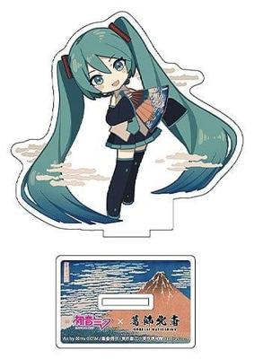Hatsune Miku x Katsushika Hokusai iXima Die-Cut Acrylic Stand Fine Wind, Clear Morning (Chibi) 10 cm (5)