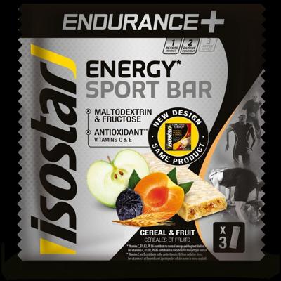 Isostar Endurance+ energy sport bar cereal & fruit 3 pack 120 Gram
