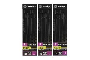 Fox Matrix MXC-1 Barbless Standard Pole Rigs 15cm 8st. Size 16 - 0,145 mm