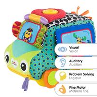 Lamaze knuffel bus interactief junior 25 x 16 x 17 cm pluche - thumbnail