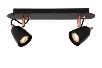 Lucide RIDE-LED - Plafondspot - LED Dimb. - GU10 - 2x5W 3000K - Koper