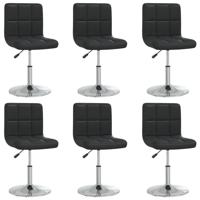 Eetkamerstoelen 6 st kunstleer zwart - thumbnail