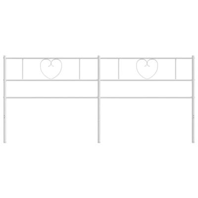 Hoofdbord 200 cm metaal wit