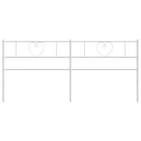 Hoofdbord 200 cm metaal wit - thumbnail