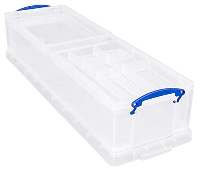 Really Useful Box opbergdoos 22 liter met 2 dividers, transparant