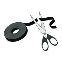 Label the Cable LTC 1210 19 inch Klittenband Zwart - thumbnail