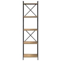 Boekenkast artisanaal eikenkleurig 40 x 30 x 153 cm - thumbnail