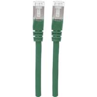 Intellinet 740593 RJ45 Netwerkkabel, patchkabel CAT 6A S/FTP 0.25 m Groen Folie afscherming, Afscherming gevlochten, Afgeschermd, Halogeenvrij 1 stuk(s) - thumbnail