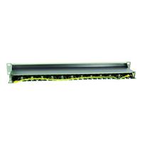 LogiLink NP0040 24 poorten Netwerkpatchpaneel 483 mm (19) CAT 6 1 HE Grijs Ingericht - thumbnail
