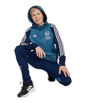 adidas Arsenal Track Hoodie 2025-2026 Kids Blauw Donkerblauw Wit adidas Arsenal Track Hoodie 2025-2026 Kids Blauw Donkerblauw Wit