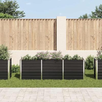 Plantenbak verhoogd 240x40x77 cm gegalvaniseerd staal antraciet