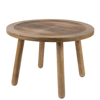 Zuiver Ronde Bijzettafel 'Dendron' Mangohout, 60cm