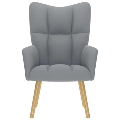 Relaxstoel stof lichtgrijs