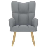 Relaxstoel stof lichtgrijs - thumbnail