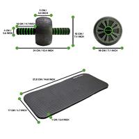 Tunturi Trainingswiel Deluxe l brede buikspiertrainer l incl kniemat - thumbnail