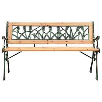 VidaXL Tuinbank 122 cm gietijzer en massief vurenhout