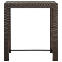 Tuinbartafel 140,5x60,5x110,5 cm poly rattan grijs - thumbnail