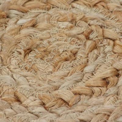 VidaXL Tapijt met ontwerp rond 120 cm gevlochten jute VidaXL Tapijt met ontwerp rond 120 cm gevlochten jute