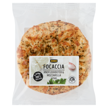 Jumbo Focaccia Knoflookboter & Mozzarella 2 Stuks 240 g