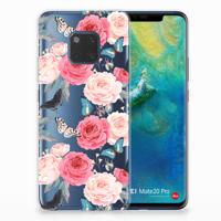 Huawei Mate 20 Pro TPU Case Butterfly Roses - thumbnail
