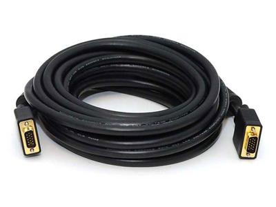 Monoprice 103621 25 ft Super VGA Mannelijke naar Mannelijke CL2 Nominale Kabel met Ferrieten