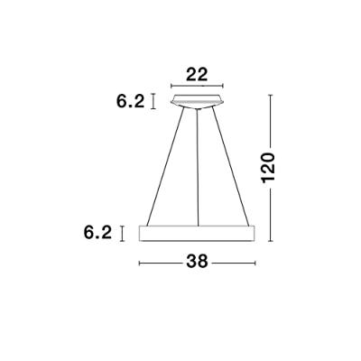 Lyora HanglampRando Thin koffie bruin Ø 38cm - 9453433