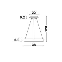 Lyora HanglampRando Thin koffie bruin Ø 38cm - 9453433 - thumbnail