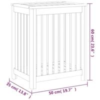 VidaXL Wasmand 50x35x60 cm massief teakhout - thumbnail